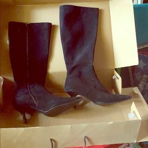 Black Suede Leather Boots